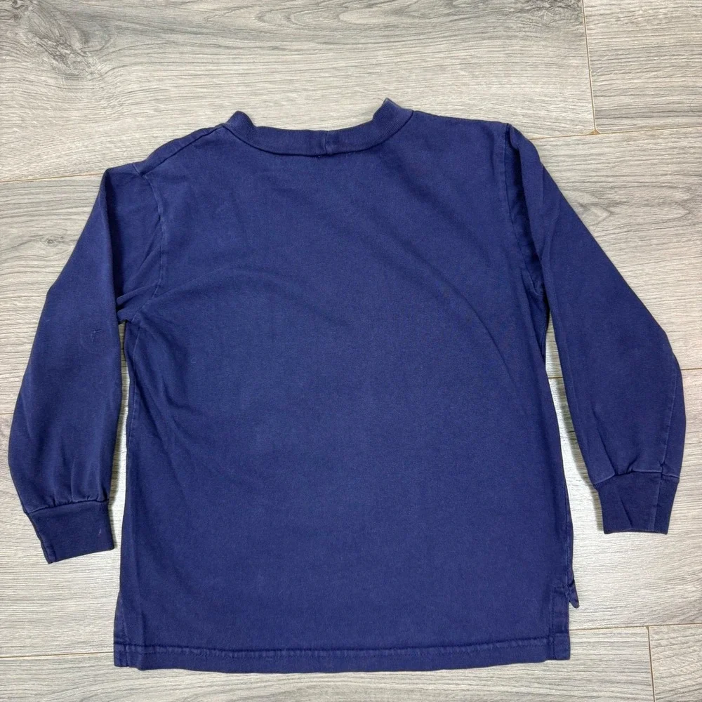 Vintage OshKosh Graphic Navy Kids Long Sleeve Tee Size 6/7 Retro‎ Heritage Shirt